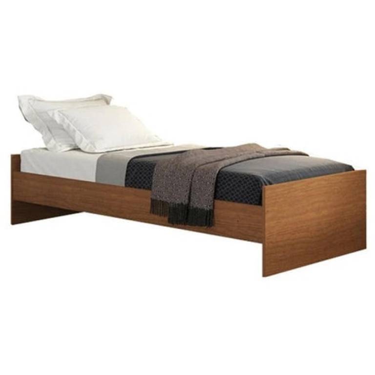 Cama 1 plaza 80 x 1.90 mts parrilla madera