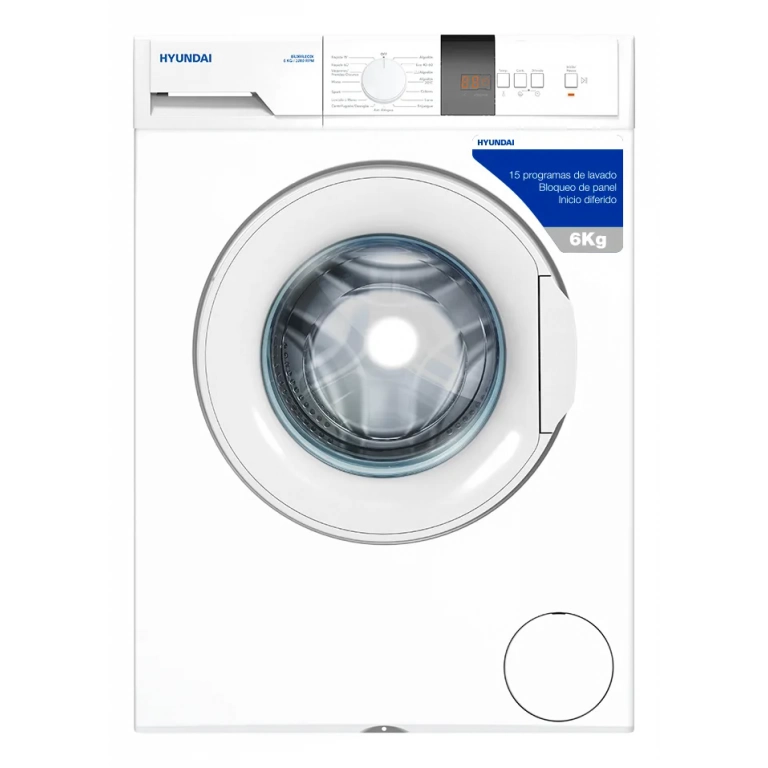 Lavarropa 6 kg HYUNDAI C/Frontal 1000 RPM,