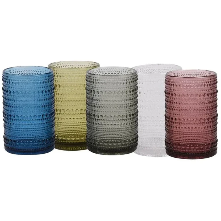 Vaso VIDRIO 440 ML. COLORES VARIOS