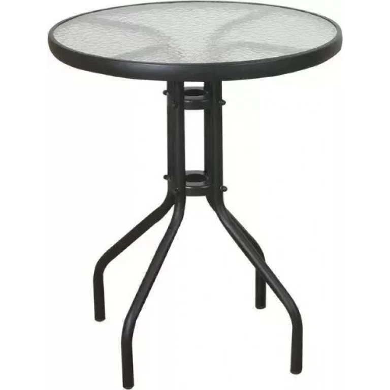 Mesa de Jardin Red. 0.60 cm Metal Vidrio 