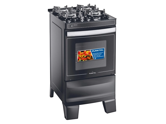 Descripci&oacute;n: 4 Hornallas a gas (Kit para gas natural) Capacidad de 50 Lts Parillas de hierro fundido Horno a gas Termocupla de seguridad en el horno Puerta horno doble vidrio Luz en el horno Encendido electr&oacute;nico Mesada vidrio templado Color negro Conexio