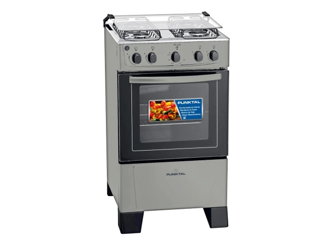Descripci&oacute;n: 4 Hornallas a gas (Kit para gas natural) Capacidad de 50 Lts Quemadores forjados Horno a gas Termocupla de seguridad en el horno Encendido electr&oacute;nico Tapa de vidrio Luz en el horno Mesada Inox Color Titanium Conexiones Peso Neto 17,9 Kg Dime