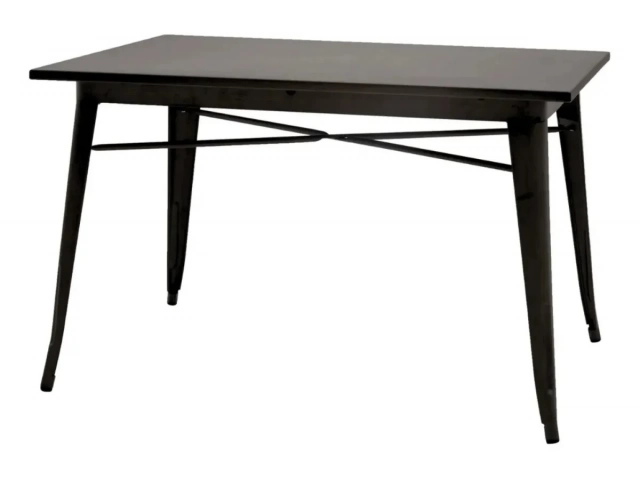 Altura: 75 cm Color de las patas: Negro Color de la tapa: Negro Dimensiones: 75cm de alto, 70cm de ancho y 120cm de largo m&aacute;ximo. Sus patas son de metal color negro.
