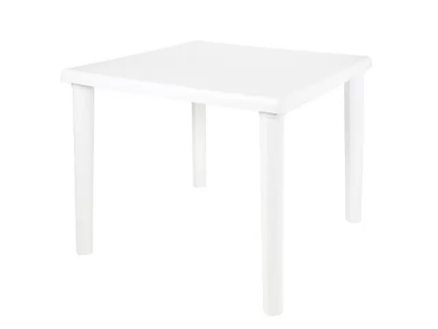 MESA CUADRADA DESMONTABLE 82X82X71 CM BLANCA MOR. MATERIAL PVC