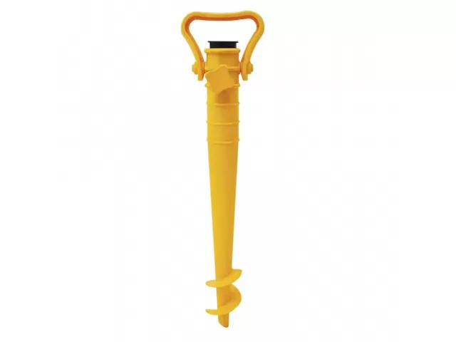 Presentamos el saca arena MOR con soporte, pr&aacute;ctico para colocar tu sombrilla en pocos minutos y disfrutar a pleno el verano. * Medida: 43 x 10 x 5,7 cm * Material: PVC * Pr&aacute;ctico de usar. * Color: azul y amarillo * Marca: MOR
