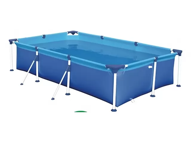 Forma: rectangular. Con estructura reforzada. Con válvula de desagüe.