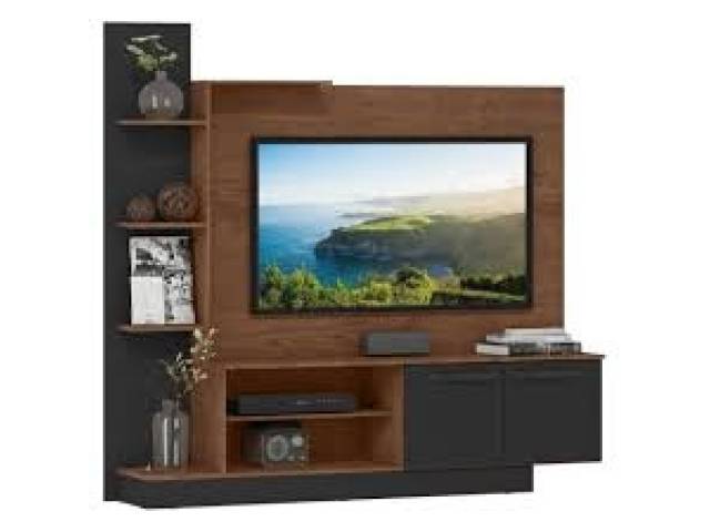 Medidas totales: 1.65 m largo x 0.33 m profundidad x 1.63 m Altura %u2022 Medidas panel Televisor: 1.35 largo x 1.02 altura %u2022 Este modelo aplica para TV de hasta 55 pulgadas