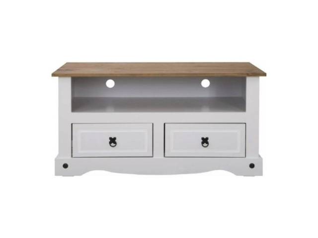 Rack tv 100 % madera mexicana. combinado blanco tapa caoba claro Medidas: Dimensiones: Largo: 100 x Alto: 51 x Prof: 40 cm .