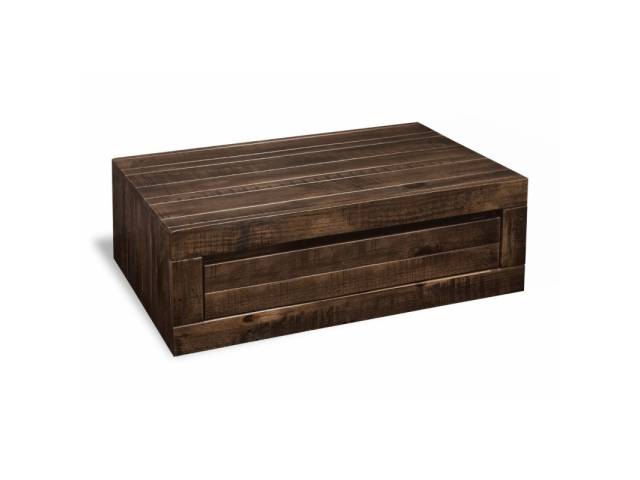 Mesa de Centro Canela con un cajón en madera maciza de pino. Alto:0.40 CM Profundidad:0.65 CM Ancho:1.20 CM