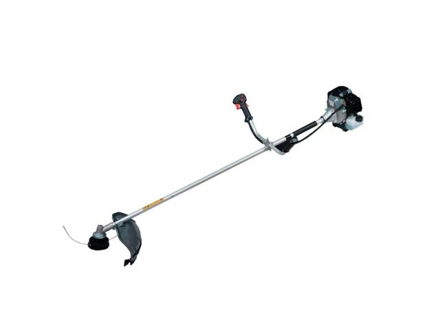 Motor de 43cc de 2 tiempos. Embrague automático centrifugo. Peso neto 9.6 kg. Capacidad de tanque de nafta 1.2 litros. Relación de mezcla nafta/aceite 30cc/litro. Empuñadura tipo bicicleta. Incluye carrete, cuchilla y arnés. 1 año de garantía.