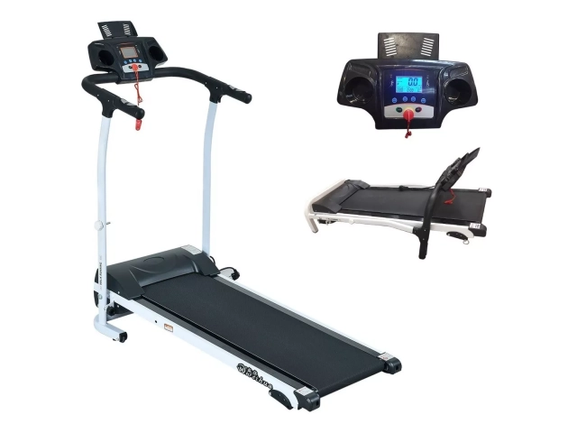 Caminador Cinta Trotador Eléctrico. Potencia 1,0 Hp.  Color Blanco. Plegable. Pantalle led. Garantia 6 meses. 