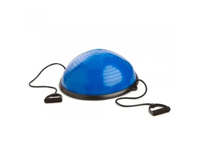 Descripción: Bosu Media Esfera 60 CM   Tensores   Inflador con manillas desmontables y sistema anti-burst ayuda a fortalecer el cuerpo, mejorar la flexibilidad y la estabilidad de las articulaciones.