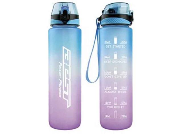 Descripción:  Sport water BEST HOMBRE / MUJER Capacidad: 1 LITRO Correa de transporte.