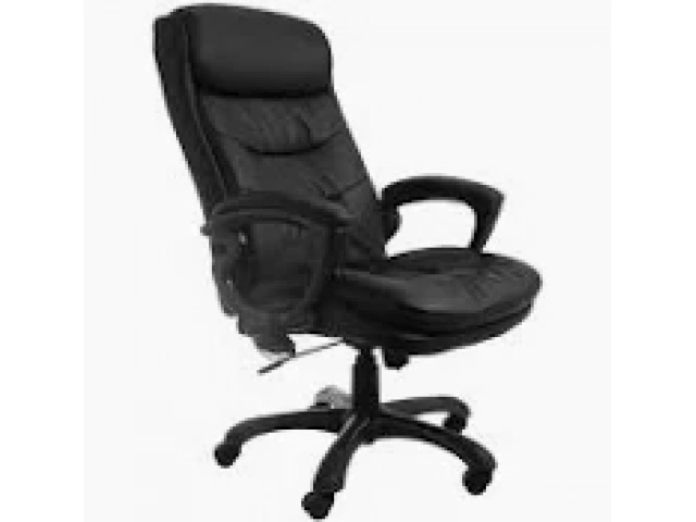 Dimensiones con Masajeador. Tapizado tacto cuero, Color negro Alto 110 cm Ancho 72 cm Especificaciones  Dimensiones 66,5 x 123 x 77 cm Tipo de silla de escritorio Ejecutiva Estilo Ejecutivo