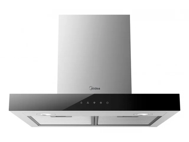 Descripcion: uerpo de acero inoxidable con panel de vidrio negro.  Control táctil moderno y fácil de usar.  3 niveles de velocidad para adaptarse a tus necesidades.  Bajo nivel de ruido: 66 dB.  Iluminación LED eficiente: 2 lámparas de 1,5W.  Doble sistem