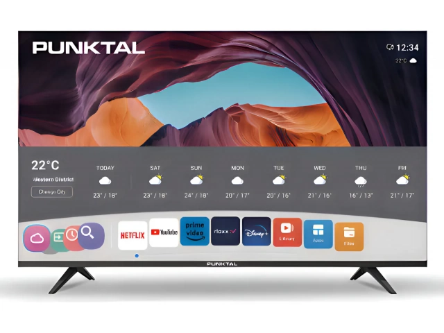 Descripción TELEVISOR LED PUNKTAL 40" SMART HD WOS. - 40%u201D SMART TV - Full HD - Sintonizador Digital ISDB-T - Resolución de 1.920 X 1.080 píxeles - HDMI X2 - USB X2 - Entrada de audio para PC x1 - Entrada de Audio y Video RCA x1 - WiFi incorporado - S