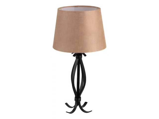 Descripcion: Altura total: 43 cm Ancho total: 22 cm Voltaje: 220V Color de la pantalla: Beige Color de la estructura: Negro Con luz e27. El material de la pantalla es . El material de la estructura es metal.