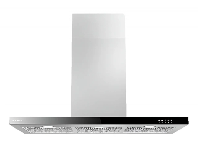 Descripción: CAMPANA EXTRACTORA TIPO T ACERO INOX 90 CM 3 velocidades Motor 180W Poder de succión 750m3/h Luz Led 1.5W 3 filtros de aluminio de 3 capas Chimenea de 2 tramos 50 cm x2 Caño de salida 2M X 15 cm 220B - 50/60 hz 1 año de garantía