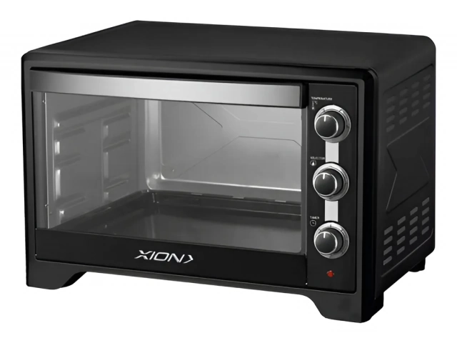 Descripcion: Descripción: Selector de 3 posiciones (superior - inferior y ambas) Temporizador: 60 min. Termostato ajust.de 100º a 250ºC Luz piloto de funcionamiento Paredes internas antiadherentes Manija ergonómica de acero inoxidable Puerta de vidrio tem