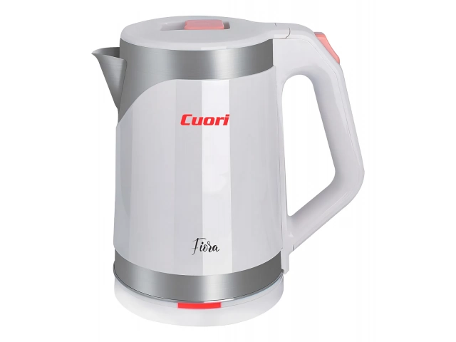 Jarra Eléctrica Cuori Fiora 2 Litros 1500W  Especificaciones Jarra Eléctrica Cuori:  Marca Cuori Modelo Fiora Color Blanco Potencia1500W Capacidad 2 Litros Cuerpo de Acero Inoxidable recubierto en PVC Base 360° Garantía: 1 año