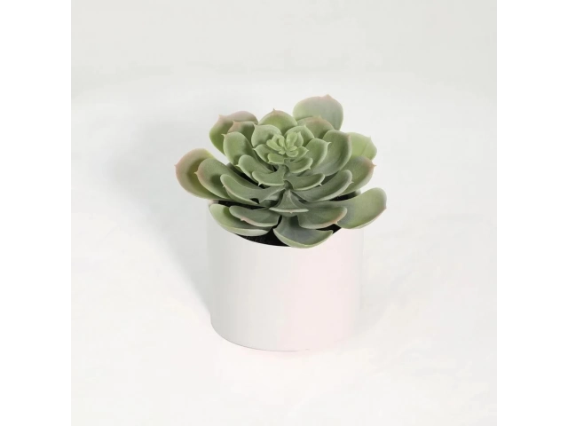 Dale un toque de naturaleza a tu hogar con esta hermosa planta artificial suculenta de 18 cm de alto. Su dise&ntilde;o realista y color verde la hacen ideal para cualquier espacio.