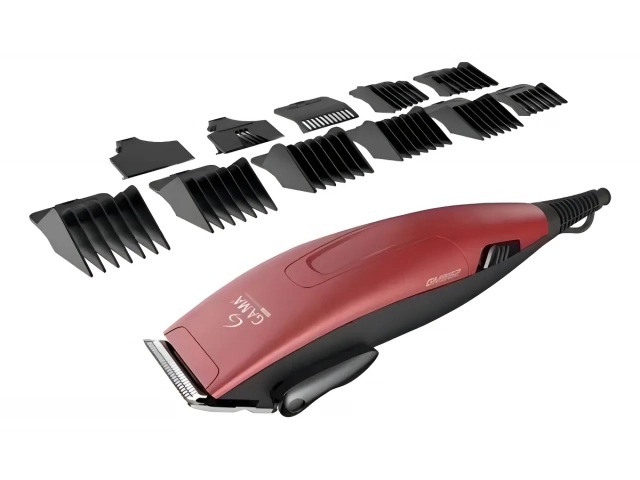 Modelo GM 562 24pzas Cuchilla de acero inoxidable Accesorios: aceite peine tijera Cepillo de limpieza Peines de alzada 4.5 mm 18 mm 16 mm 3 mm 1.5 mm 12 mm 20 mm 25 mm 9 mm 22 mm 6 mm Gartantia 2 a&ntilde;os.