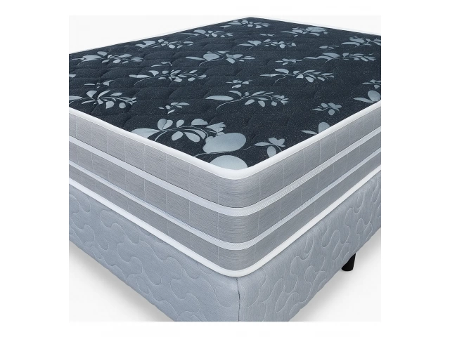  Soporte por persona: 120 Kg. %u2022 1 A&Ntilde;O DE GARANT&Iacute;A. %u2022 COMPOSICI&Oacute;N: - Tejido: en tela Jacquard capitoneado (dise&ntilde;o y tono de Tela sujeta a cambios). - N&uacute;cleo de espuma 100% virgen. - Densidad aparente: 260N/m3 (aprox 3%). %u2022 SENSACI&Oacute;N: - Firme