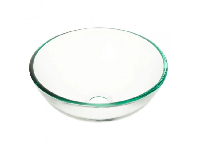 Bacha de apoyo circular transparente 31 x 11.5 cm.