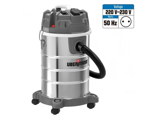 Aspiradora 1400 W 30 l  &iexcl;Con la aspiradora industrial Ubermann, la limpieza de tu hogar o taller ser&aacute; m&aacute;s f&aacute;cil que nunca! Con una capacidad de 30 litros y una potencia de 1400 W, podr&aacute;s limpiar grandes superficies de manera eficiente. Su dise&ntilde;o robusto y